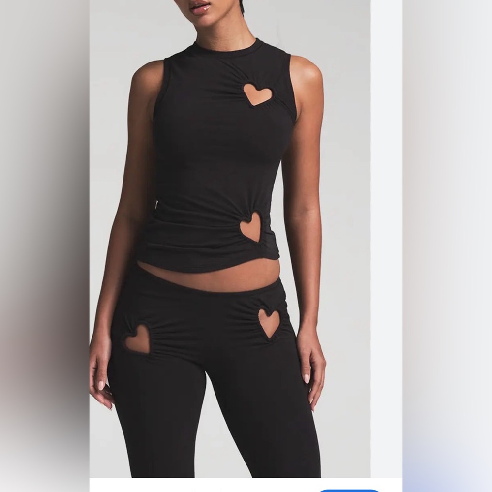 SKIMS Black Heart Cutout Top and Bottom Set